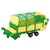 LEAN TOYS zeleni traktor z zeleno-rumeno prikolico, 50 cm