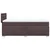 Vidaxl Box spring postelja z vzmetnico temno rjav 90x190 cm blago