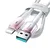 Joyroom Kabel serije Crystal-Clear 3A USB-A – iPhone Lightning, 1,2 m – bel