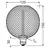 LED prigušiva dekorativna filamentna sijalica G125 E27/3,5W/230V 1800K zlatna - Osram