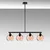 Opviq Luster Benek-15-14433, 80x15x80cm, IP20, Crno-rozi