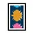 Plakat s paspartujem pisane abstraktne rastline - 40x60 no frame