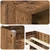 vidaXL Loft posteljni okvir s predalom 3 pcs Star les Konstruiran les