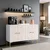 Hanah Home komoda Squarel 120, 120 cm, bela / travertin