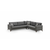 ATELIER DEL SOFA Ugaona garnitura Kristal 3+Corner+2 Dark Grey