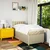 Vidaxl Box spring postelja z vzmetnico krem 90x190 cm blago