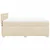 Vidaxl Box spring postelja z vzmetnico krem 140x190 cm blago