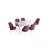 Hanah Home Set Trpezarijski sto i 6 stolica Han, Ljubičasto-beli