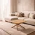 Hanah Home klub sto Oscar Kare 100, 100 cm, hrast