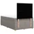 Vidaxl Box spring postelja z vzmetnico taupe 120x190 cm blago