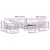 Set vanjskih sofa s jastukom 8 pcs Bijela i antracit