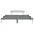 Okvir za krevet sivi metalni 200 x 200 cm