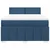 Vidaxl Box spring postelja z vzmetnico modra 140x190 cm blago