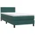 Vidaxl Box spring postelja z vzmetnico LED temno zelena 80x220 cm žamet