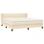 Vidaxl Box spring postelja z vzmetnico krem 180x200 cm blago