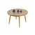 Hanah Home klub sto Polen 80, 80 cm, hrast / sivi / mermer