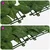 Vidaxl Ograja za balkon z listi Zelena 200 x 75 cm