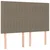 Vidaxl Box spring postelja z vzmetnico taupe 140x200 cm blago
