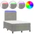 Krevet box spring s madracem LED svjetlosivi 120x200 cm baršun