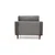 Atelier del Sofa Fotelja Rome 105x85x90cm, Svetlosiva