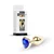 Gardj Europe Plug-Jewellery Gold Srce PLUG – temno modro