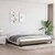 Vidaxl Posteljni okvir brez vzmetnice taupe 200x200 cm blago