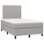 vidaXL Box spring postelja z vzmetnico svetlo siva 120x200 cm blago