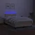 vidaXL vidaXL Box spring postelja z vzmetnico LED krem 120x190 cm blago, (21128881)