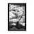 Plakat črnobelo drevo obdano z oblaki - 20x30 white