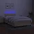 Vidaxl Box spring postelja z vzmetnico LED krem 120x190 cm blago