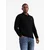 Ombre Structured mens polo longsleeve with patch - black
