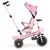 Eco Toys Tricikl 2u1 sa rotirajućim sedištem i sklopivom tendom, Roze