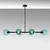 Opviq Luster Benek-15-14472, 103x40x74cm, IP20, Crno-plavi