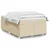 Vidaxl Box spring postelja z vzmetnico krem 120x200 cm blago