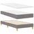 LED Box Spring Postelja z vzglavjem Taupe 90 x 190 cm blago