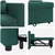 Sofa na razvlačenje Singl Tamnozelena 90 x 165 x 87 cm tkanina