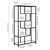 Hanah Home Polica za knjige By-30, 90x172x30 cm, Crna