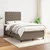 Vidaxl Box spring postelja z vzmetnico taupe 120x190 cm blago