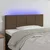 vidaXL LED posteljno vzglavje temno rjavo 100x5x78/88 cm blago