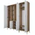 Hanah Home Komplet predsoblja EA129-2797, 180x37.5x198.6 cm, Beli