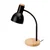 Stona lampa MARMA 1xE27/40W/230V crna/kaučukovo drvo