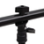 Stalak za pozadinu u obliku slova T crni 201x60x(70-200) cm