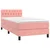 Vidaxl Box spring postelja z vzmetnico roza 90x190 cm žamet