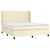 Vidaxl Box spring postelja z vzmetnico krem 180x200 cm umetno usnje