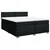 vidaXL Box spring postelja z vzmetnico črn 200x200 cm blago