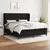Vidaxl Box spring postelja z vzmetnico črna 180x200 cm blago