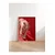 WallXpert uramljena slika 115262, beli tigar na crvenoj pozadini, 50 x 70 cm, ram u boji prirodnog drveta
