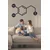 WallXpert metalni zidni ukras 5042, strukturna formula molekula dopamina, 46 x 23 cm, crni