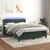 Vidaxl Box spring postelja z vzmetnico LED tem. zelena 140x190cm žamet
