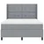 Vidaxl LED Box Spring Postelja Svetlo siva 160 x 200 cm blago